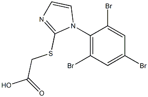 2-{[1-(2,4,6-tribromophenyl)-1H-imidazol-2-yl]sulfanyl}acetic acid 结构式