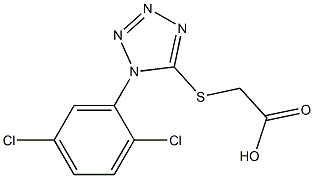 2-{[1-(2,5-dichlorophenyl)-1H-1,2,3,4-tetrazol-5-yl]sulfanyl}acetic acid 结构式