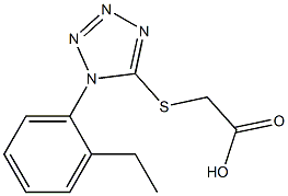 2-{[1-(2-ethylphenyl)-1H-1,2,3,4-tetrazol-5-yl]sulfanyl}acetic acid 结构式