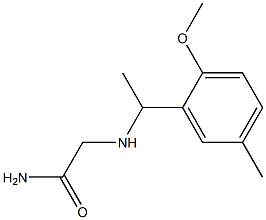 2-{[1-(2-methoxy-5-methylphenyl)ethyl]amino}acetamide 结构式