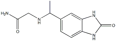 2-{[1-(2-oxo-2,3-dihydro-1H-1,3-benzodiazol-5-yl)ethyl]amino}acetamide 结构式