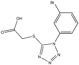 2-{[1-(3-bromophenyl)-1H-1,2,3,4-tetrazol-5-yl]sulfanyl}acetic acid 结构式