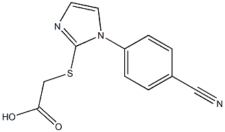 2-{[1-(4-cyanophenyl)-1H-imidazol-2-yl]sulfanyl}acetic acid 结构式