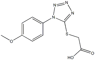 2-{[1-(4-methoxyphenyl)-1H-1,2,3,4-tetrazol-5-yl]sulfanyl}acetic acid 结构式