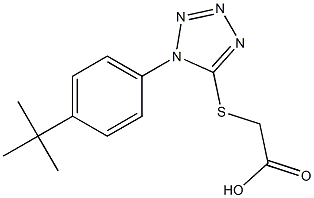 2-{[1-(4-tert-butylphenyl)-1H-1,2,3,4-tetrazol-5-yl]sulfanyl}acetic acid 结构式
