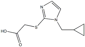 2-{[1-(cyclopropylmethyl)-1H-imidazol-2-yl]sulfanyl}acetic acid 结构式