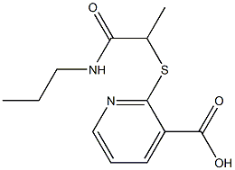 2-{[1-(propylcarbamoyl)ethyl]sulfanyl}pyridine-3-carboxylic acid 结构式