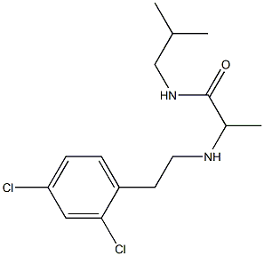 2-{[2-(2,4-dichlorophenyl)ethyl]amino}-N-(2-methylpropyl)propanamide 结构式