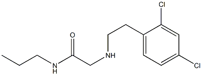 2-{[2-(2,4-dichlorophenyl)ethyl]amino}-N-propylacetamide 结构式