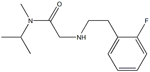 2-{[2-(2-fluorophenyl)ethyl]amino}-N-methyl-N-(propan-2-yl)acetamide 结构式