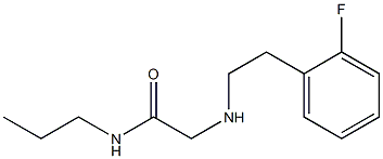 2-{[2-(2-fluorophenyl)ethyl]amino}-N-propylacetamide 结构式