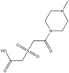 2-{[2-(4-methylpiperazin-1-yl)-2-oxoethane]sulfonyl}acetic acid 结构式