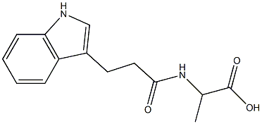 2-{[3-(1H-indol-3-yl)propanoyl]amino}propanoic acid 结构式