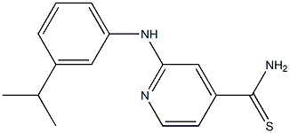 2-{[3-(propan-2-yl)phenyl]amino}pyridine-4-carbothioamide 结构式