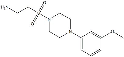 2-{[4-(3-methoxyphenyl)piperazine-1-]sulfonyl}ethan-1-amine 结构式