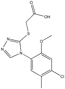 2-{[4-(4-chloro-2-methoxy-5-methylphenyl)-4H-1,2,4-triazol-3-yl]sulfanyl}acetic acid 结构式