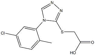 2-{[4-(5-chloro-2-methylphenyl)-4H-1,2,4-triazol-3-yl]sulfanyl}acetic acid 结构式