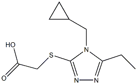 2-{[4-(cyclopropylmethyl)-5-ethyl-4H-1,2,4-triazol-3-yl]sulfanyl}acetic acid 结构式