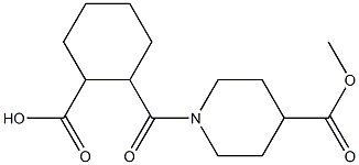 2-{[4-(methoxycarbonyl)piperidin-1-yl]carbonyl}cyclohexanecarboxylic acid 结构式