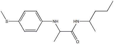 2-{[4-(methylsulfanyl)phenyl]amino}-N-(pentan-2-yl)propanamide 结构式