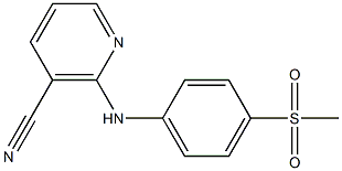 2-{[4-(methylsulfonyl)phenyl]amino}nicotinonitrile 结构式