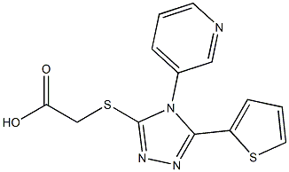 2-{[4-(pyridin-3-yl)-5-(thiophen-2-yl)-4H-1,2,4-triazol-3-yl]sulfanyl}acetic acid 结构式