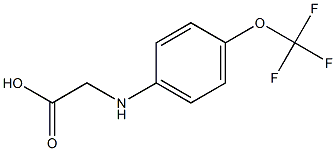 2-{[4-(trifluoromethoxy)phenyl]amino}acetic acid 结构式
