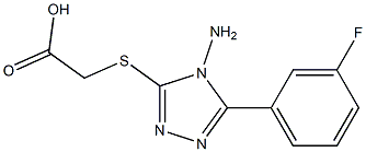 2-{[4-amino-5-(3-fluorophenyl)-4H-1,2,4-triazol-3-yl]sulfanyl}acetic acid 结构式