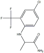 2-{[4-chloro-2-(trifluoromethyl)phenyl]amino}propanamide 结构式