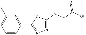 2-{[5-(6-methylpyridin-2-yl)-1,3,4-oxadiazol-2-yl]sulfanyl}acetic acid 结构式