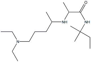 2-{[5-(diethylamino)pentan-2-yl]amino}-N-(2-methylbutan-2-yl)propanamide 结构式