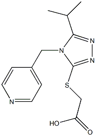 2-{[5-(propan-2-yl)-4-(pyridin-4-ylmethyl)-4H-1,2,4-triazol-3-yl]sulfanyl}acetic acid 结构式