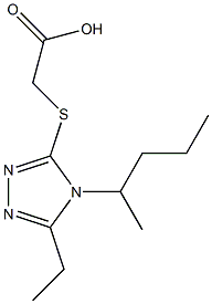 2-{[5-ethyl-4-(pentan-2-yl)-4H-1,2,4-triazol-3-yl]sulfanyl}acetic acid 结构式