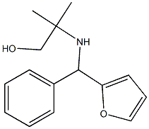 2-{[furan-2-yl(phenyl)methyl]amino}-2-methylpropan-1-ol 结构式