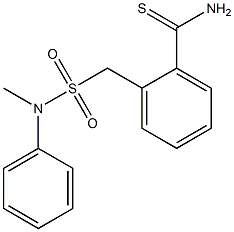 2-{[methyl(phenyl)sulfamoyl]methyl}benzene-1-carbothioamide 结构式