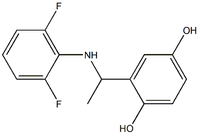 2-{1-[(2,6-difluorophenyl)amino]ethyl}benzene-1,4-diol 结构式