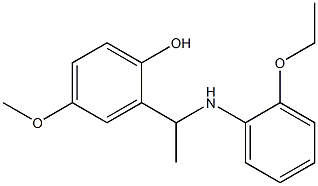 2-{1-[(2-ethoxyphenyl)amino]ethyl}-4-methoxyphenol 结构式