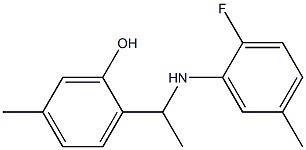 2-{1-[(2-fluoro-5-methylphenyl)amino]ethyl}-5-methylphenol 结构式