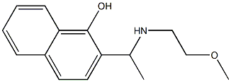 2-{1-[(2-methoxyethyl)amino]ethyl}naphthalen-1-ol 结构式