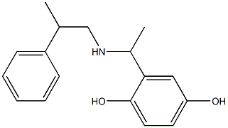 2-{1-[(2-phenylpropyl)amino]ethyl}benzene-1,4-diol 结构式