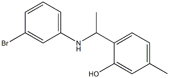 2-{1-[(3-bromophenyl)amino]ethyl}-5-methylphenol 结构式