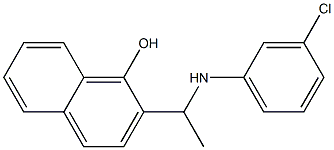 2-{1-[(3-chlorophenyl)amino]ethyl}naphthalen-1-ol 结构式