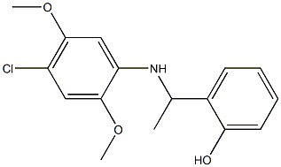 2-{1-[(4-chloro-2,5-dimethoxyphenyl)amino]ethyl}phenol 结构式