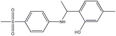 2-{1-[(4-methanesulfonylphenyl)amino]ethyl}-5-methylphenol 结构式