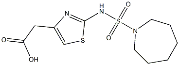 2-{2-[(azepane-1-sulfonyl)amino]-1,3-thiazol-4-yl}acetic acid 结构式