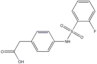 2-{4-[(2-fluorobenzene)sulfonamido]phenyl}acetic acid 结构式