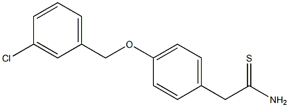 2-{4-[(3-chlorophenyl)methoxy]phenyl}ethanethioamide 结构式