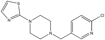 2-{4-[(6-chloropyridin-3-yl)methyl]piperazin-1-yl}-1,3-thiazole 结构式