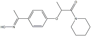 2-{4-[1-(hydroxyimino)ethyl]phenoxy}-1-(piperidin-1-yl)propan-1-one 结构式