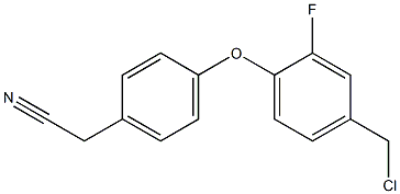 2-{4-[4-(chloromethyl)-2-fluorophenoxy]phenyl}acetonitrile 结构式